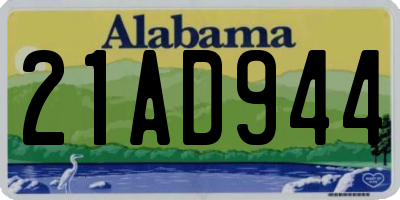 AL license plate 21AD944