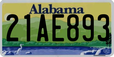 AL license plate 21AE893