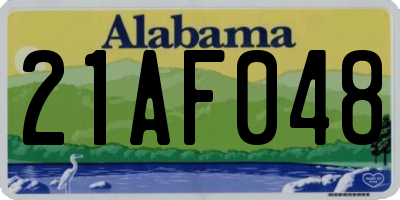 AL license plate 21AF048