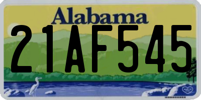 AL license plate 21AF545