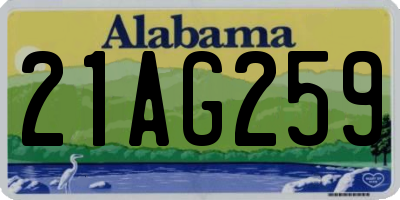 AL license plate 21AG259