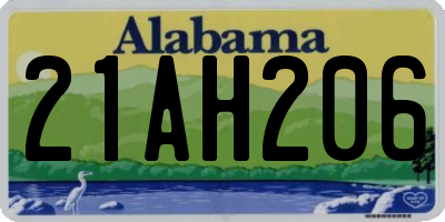 AL license plate 21AH206