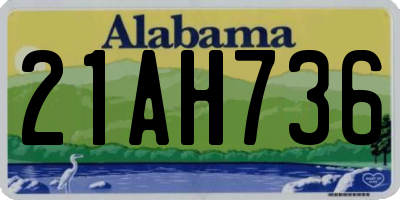 AL license plate 21AH736