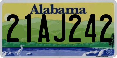 AL license plate 21AJ242