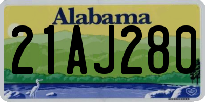AL license plate 21AJ280
