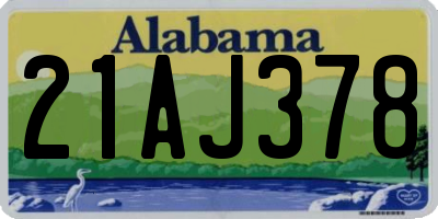 AL license plate 21AJ378