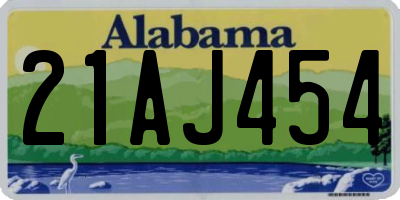 AL license plate 21AJ454