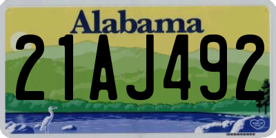 AL license plate 21AJ492