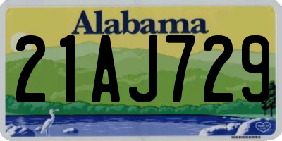 AL license plate 21AJ729