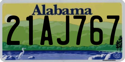 AL license plate 21AJ767