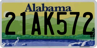 AL license plate 21AK572