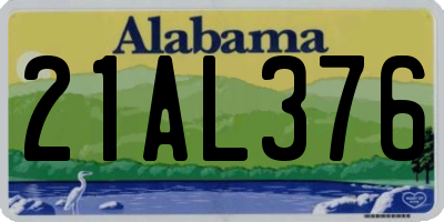 AL license plate 21AL376