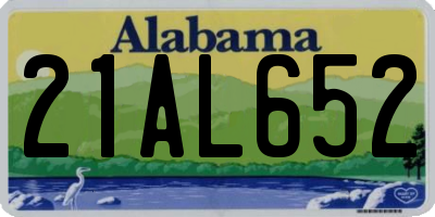 AL license plate 21AL652