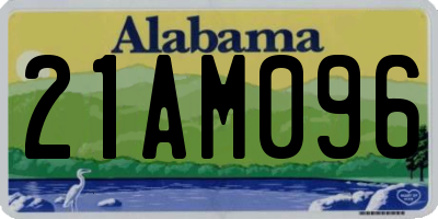AL license plate 21AM096