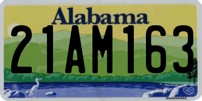 AL license plate 21AM163
