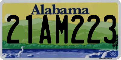 AL license plate 21AM223