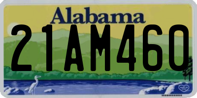 AL license plate 21AM460