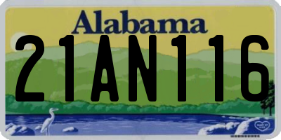 AL license plate 21AN116