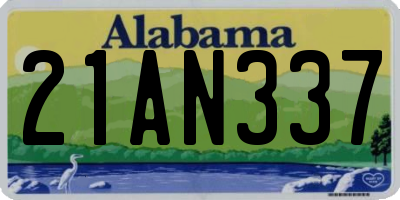 AL license plate 21AN337