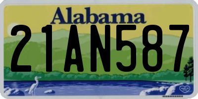 AL license plate 21AN587