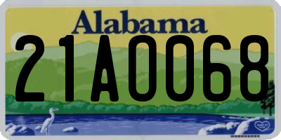 AL license plate 21AO068