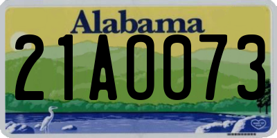 AL license plate 21AO073