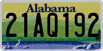 AL license plate 21AQ192