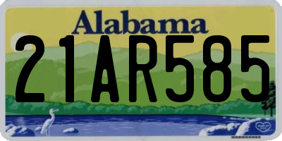 AL license plate 21AR585