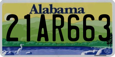 AL license plate 21AR663