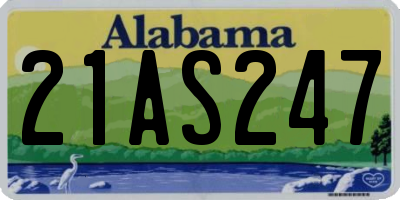 AL license plate 21AS247