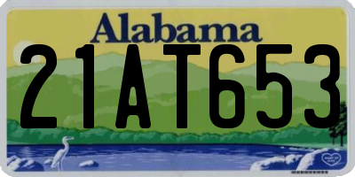 AL license plate 21AT653