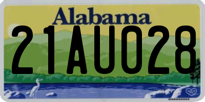 AL license plate 21AU028