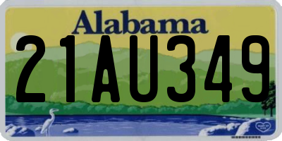 AL license plate 21AU349