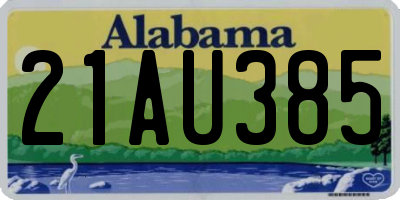AL license plate 21AU385