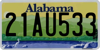 AL license plate 21AU533