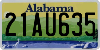 AL license plate 21AU635