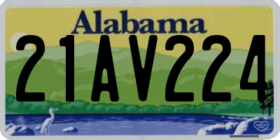 AL license plate 21AV224