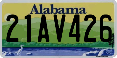 AL license plate 21AV426