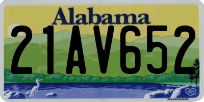 AL license plate 21AV652