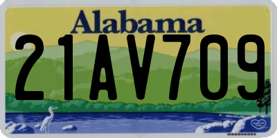 AL license plate 21AV709