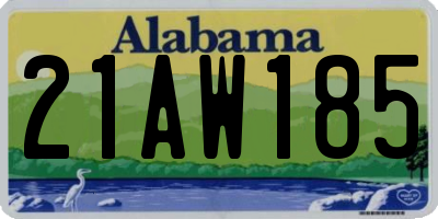 AL license plate 21AW185