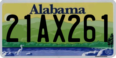 AL license plate 21AX261