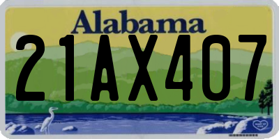 AL license plate 21AX407
