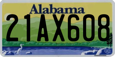 AL license plate 21AX608