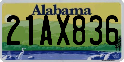 AL license plate 21AX836