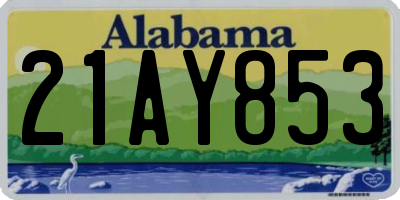 AL license plate 21AY853