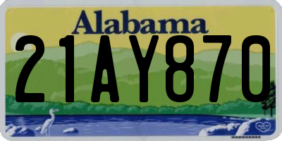 AL license plate 21AY870