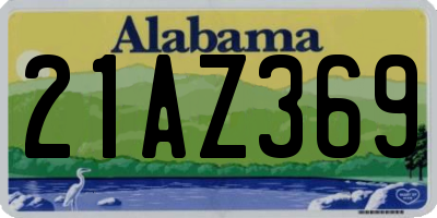 AL license plate 21AZ369