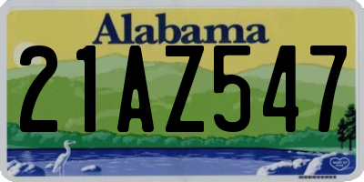AL license plate 21AZ547