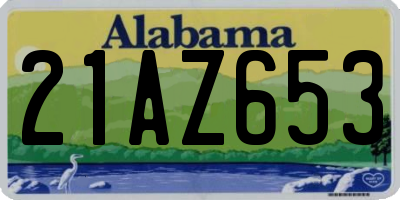 AL license plate 21AZ653